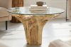 Picture of Takara D43.5" Tempered Glass Top Handcrafted Teak Root Dining Table
