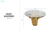 Picture of Takara D43.5" Tempered Glass Top Handcrafted Teak Root Dining Table