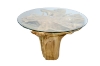 Picture of Takara D43.5" Tempered Glass Top Handcrafted Teak Root Dining Table