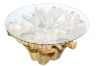 Picture of Takara D51" Tempered Glass Top Handcrafted Teak Root Dining Table