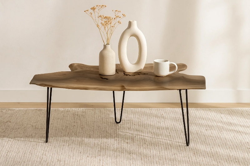 Picture of TAKARA 39.5" Irregular Solid Teak  Side Table