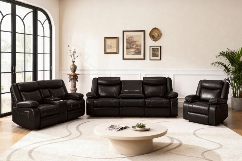 Picture of ZENO Power Reclining Sofa Range - Armchair + Loveseat + Sofa Set