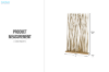Picture of WILDBRANCH 78.5"x47" Teak Wood Decorative Screen/Room Divider