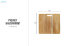 Picture of TIPPY 17.5"x17.5" Teak Wood Cutting Board