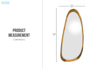 Picture of KOVA H67" Teak Wood Mirror