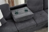 Picture of NEBULA Pro Sectional Sofa with Storage Ottoman & Drop-Down Console & USB & Type-C Port (Dark Grey)