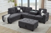 Picture of NEBULA Pro Sectional Sofa with Storage Ottoman (Dark Grey) - Chaise Facing Right