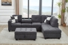 Picture of NEBULA Pro Sectional Sofa with Storage Ottoman (Dark Grey) - Chaise Facing Right