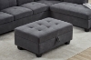 Picture of NEBULA Pro Sectional Sofa with Storage Ottoman (Dark Grey) - Chaise Facing Right
