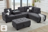 Picture of NEBULA Pro Sectional Sofa with Storage Ottoman (Dark Grey) - Chaise Facing Left