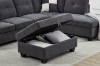 Picture of NEBULA Pro Sectional Sofa with Storage Ottoman (Dark Grey) - Chaise Facing Left