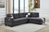 Picture of NEBULA Pro Sectional Sofa with Storage Ottoman (Dark Grey) - Chaise Facing Left