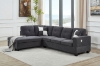 Picture of NEBULA Pro Sectional Sofa with Storage Ottoman (Dark Grey) - Chaise Facing Left