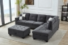 Picture of NEBULA Pro Sectional Sofa with Storage Ottoman (Dark Grey) - Chaise Facing Left
