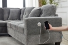 Picture of  NEBULA Pro Sectional Sofa with Storage Ottoman (Misty Grey) - Chaise Facing Right