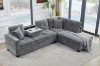 Picture of  NEBULA Pro Sectional Sofa with Storage Ottoman (Misty Grey) - Chaise Facing Right