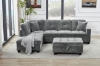 Picture of  NEBULA Pro Sectional Sofa with Storage Ottoman (Misty Grey) - Chaise Facing Right