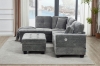 Picture of  NEBULA Pro Sectional Sofa with Storage Ottoman (Misty Grey) - Chaise Facing Right