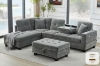 Picture of NEBULA Pro Sectional Sofa with Storage Ottoman (Misty Grey) - Chaise Facing Left