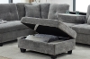 Picture of NEBULA Pro Sectional Sofa with Storage Ottoman (Misty Grey) - Chaise Facing Left