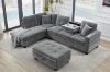 Picture of NEBULA Pro Sectional Sofa with Storage Ottoman (Misty Grey) - Chaise Facing Left