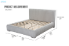 Picture of HILLSDALE Fabric Bed Frame(Grey) - Eastern King 