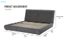 Picture of AMORA Fabric Bed Frame in Queen/Eastern King Sizes(Grey)