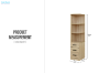 Picture of BESTA Wall Solution Modular Wardrobe - 3-tier Display Shelf with 3 Drawers