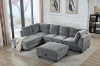 Picture of LIBERTY Premium Sectional Sofa (Light Grey) - Chaise Facing Left with Storage Ottoman