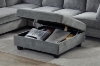 Picture of LIBERTY Premium Sectional Sofa (Light Grey) - Chaise Facing Right with Storage Ottoman