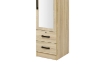 Picture of BESTA Wall Solution Modular Wardrobe - 1-Door Wardrobe with Mirror & 2 Drawers