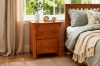 Picture of METRO 2-Drawer Solid Pine Wood Bedside Table  (Honey)