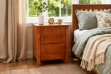 Picture of METRO 2-Drawer Solid Pine Wood Bedside Table  (Honey)