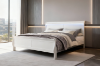 Picture of LOUIS Hevea Wood Bed Frame with LED Lighting Headboard in Queen/Eastern King Sizes (White) 