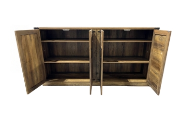 Picture of DORN 4-Door Storage Cabinet with Shelves (Oak)