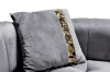 Picture of VEGAS Chesterfield Velvet Sofa Range (Grey) - 2 Seater (Loveseat)