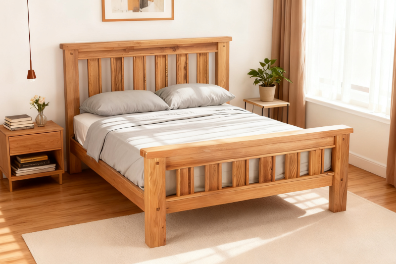 Picture of WESTMINSTER Solid Oak Bed Frame in Queen/ Eastern King  Size