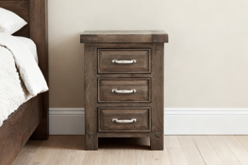 Picture of WESTMINSTER 3-Drawer Solid Oak Bedside Table (Classic Walnut)