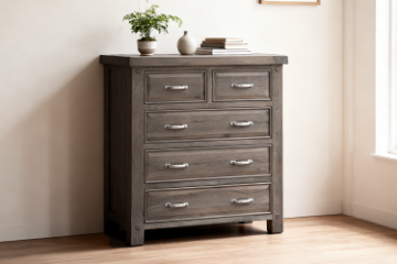Picture of WESTMINSTER 5-Drawer Solid Oak Chest (Classic Walnut)