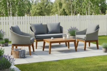 Picture of SALEM Acacia Wicker Outdoor Sofa Set