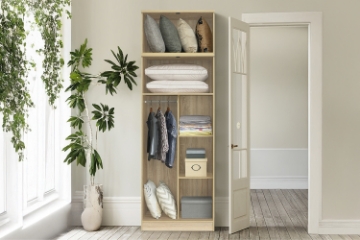 Picture of BESTA Wall Solution Modular Wardrobe - 2-Door Wardrobe with Top Unit