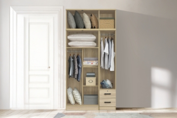 Picture of BESTA Wall Solution Modular Wardrobe - 3-Door Wardrobe with Top Unit