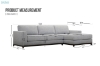 Picture of SIESTA Chaise Facing Right Sectional Sofa (Sandstone)