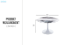 Picture of JACOB D31.5"/39.5"/47" Round Dining Table (White)