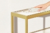 Picture of JOSEF 35.5" Tempered Glass Console Table with 3 Tiers (Golden)