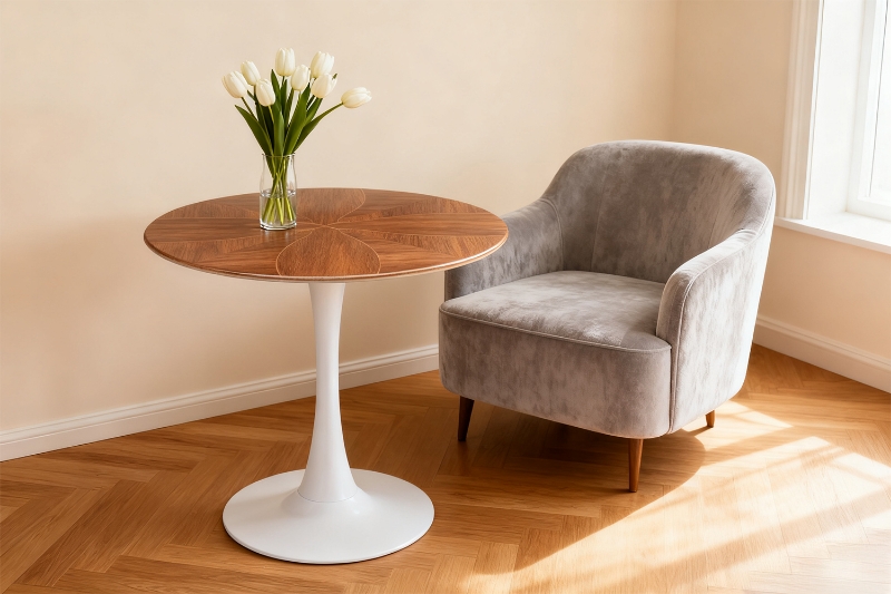 Picture of JACOB D31.5" Round Dining Table (Walnut Colour)