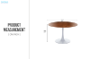 Picture of JACOB D39.5" Round Dining Table (Walnut Colour)