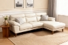 Picture of ANVIL 100% Genuine Leather Sectional Sofa (Light Gray)