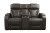 Picture of CALVIA Duo Motor Zero Gravity Adjustable Headrest Reclining Sofa Range with USB Port & LED Lighting + Cup Holders & Reading Lights (Grey)