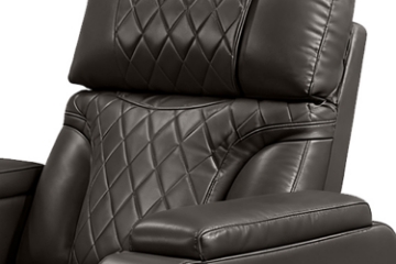 Picture of CALVIA Duo Motor Zero Gravity Adjustable Headrest Reclining Sofa Range (Grey) - Armchair with USB Port & LED Lighting (1R)